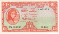 Ireland, Republic Of 2 10 Shillings, Prefix 02J, 29.8.1946